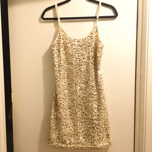Dazzling Gold Sequin Dress